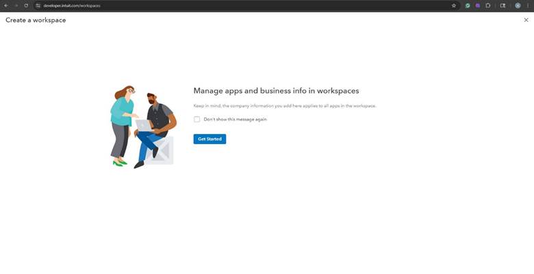 Get Started button