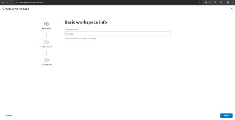 Enter workspace name
