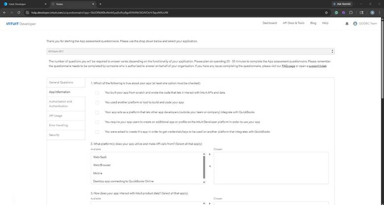 Questionnaire shortcut