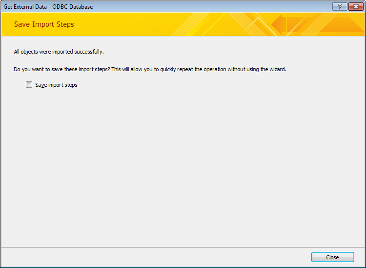 [QODBC-Desktop] Using QuickBooks Data with Access 2010 (Import Tables ...