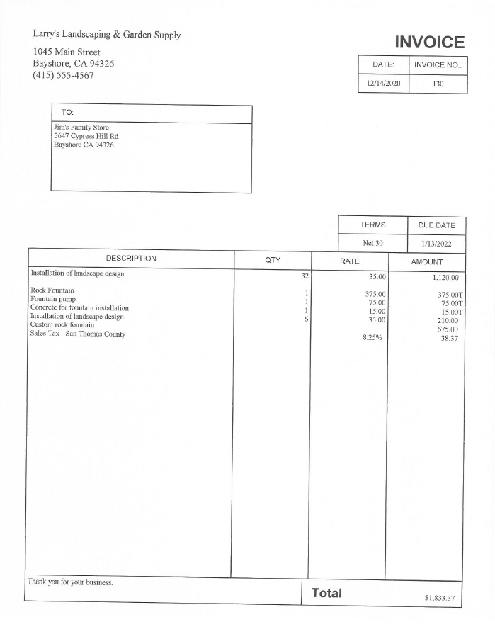 Download Quickbooks Import Excel Invoice Template Background * Invoice