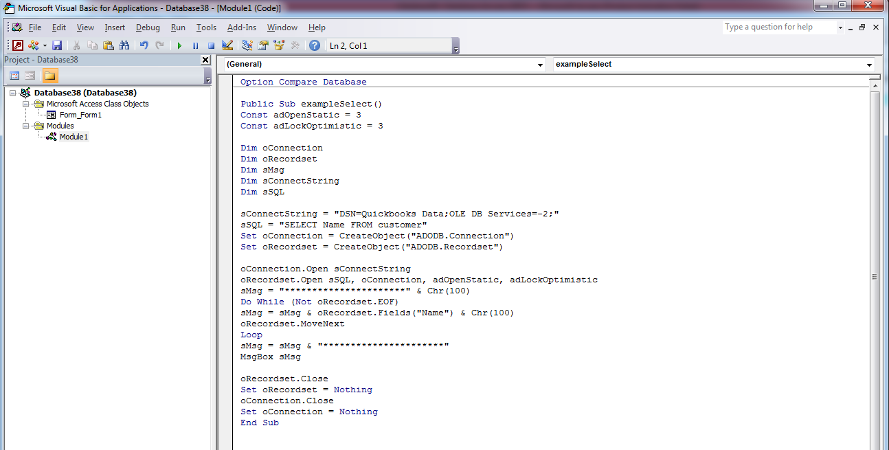 [QODBC-ALL] Using QuickBooks Data with VBA - Powered by Kayako Help ...